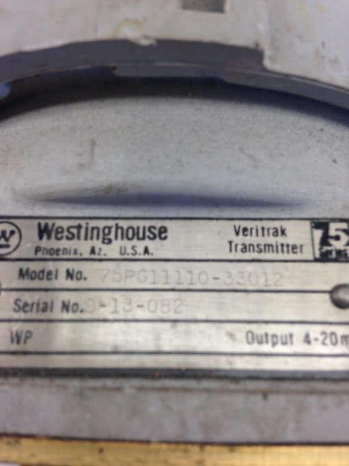 WESTINGHOUSE 75PG11110-33012 PRESSURE TRANSMITTER (B430) 2