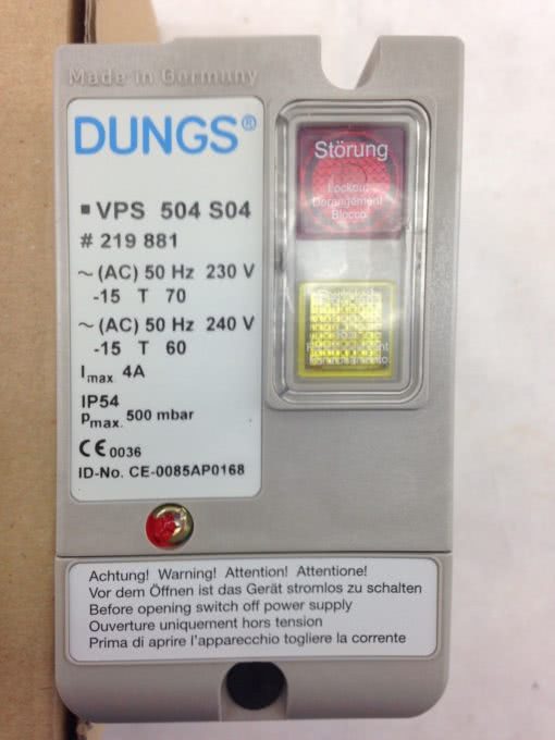 DUNGS VPS 504 S04 P/N 219881 VALVE TESTING SYSTEM (B407) 1