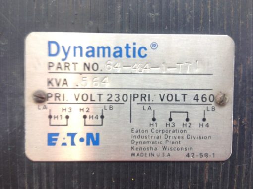 EATON 17011-1 DYNAMATIC EDDY CURRENT CONTROLLER (B64) 5