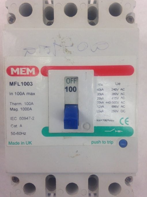 MEM MEMSHIELD 2 MFL203 20A TP MCCB (B409) 2