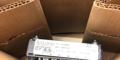 NEW IN BOX BALDOR LRAC00401 LINE REACTOR, 1HP, 600V, 4A, 3 PHASE, (B382) 1