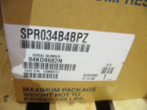 ALLIANCE SCROLL COMPRESSOR SPR034B4BPZ for Trane COM08151 NEW IN BOX (B60) 2