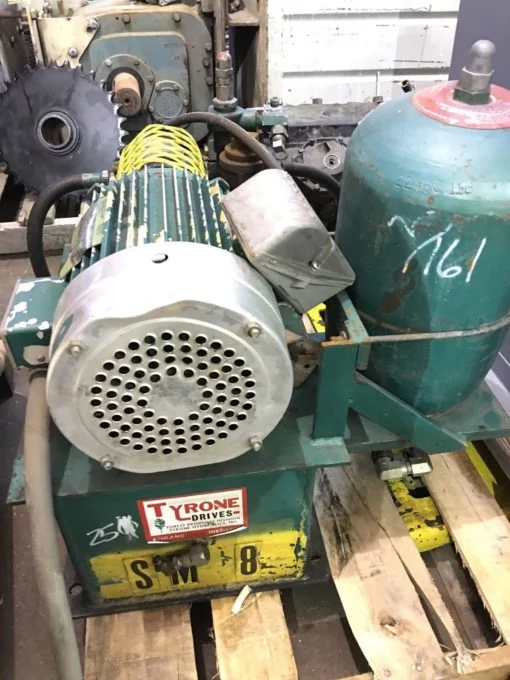 HYDRAULIC POWER UNIT W/ LINCOLN T-2523 5HP MOTOR W/ GREER ACCUMLATOR 2