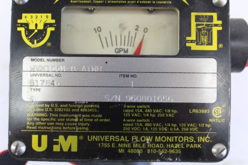 Universal Flow Monitors WVM10GM-8-A1WR Flow meter *NEW* (B251) 3
