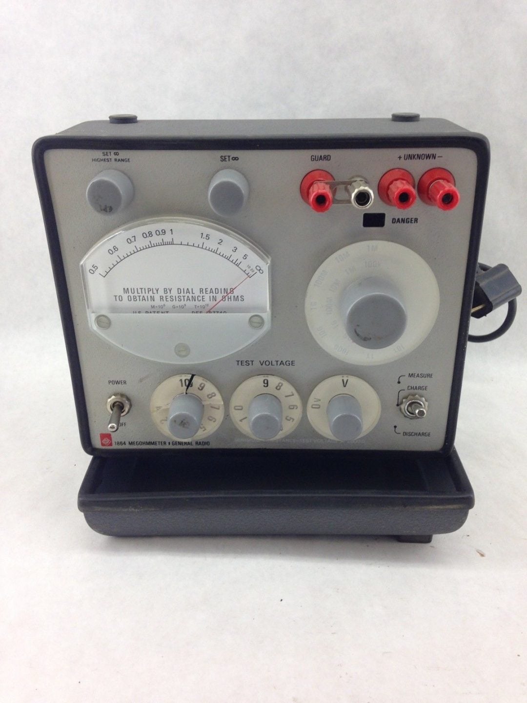 GENERAL RADIO 1864 MEGOHMMETER PORTABLE ANALOG PANEL METER (DIAL ...