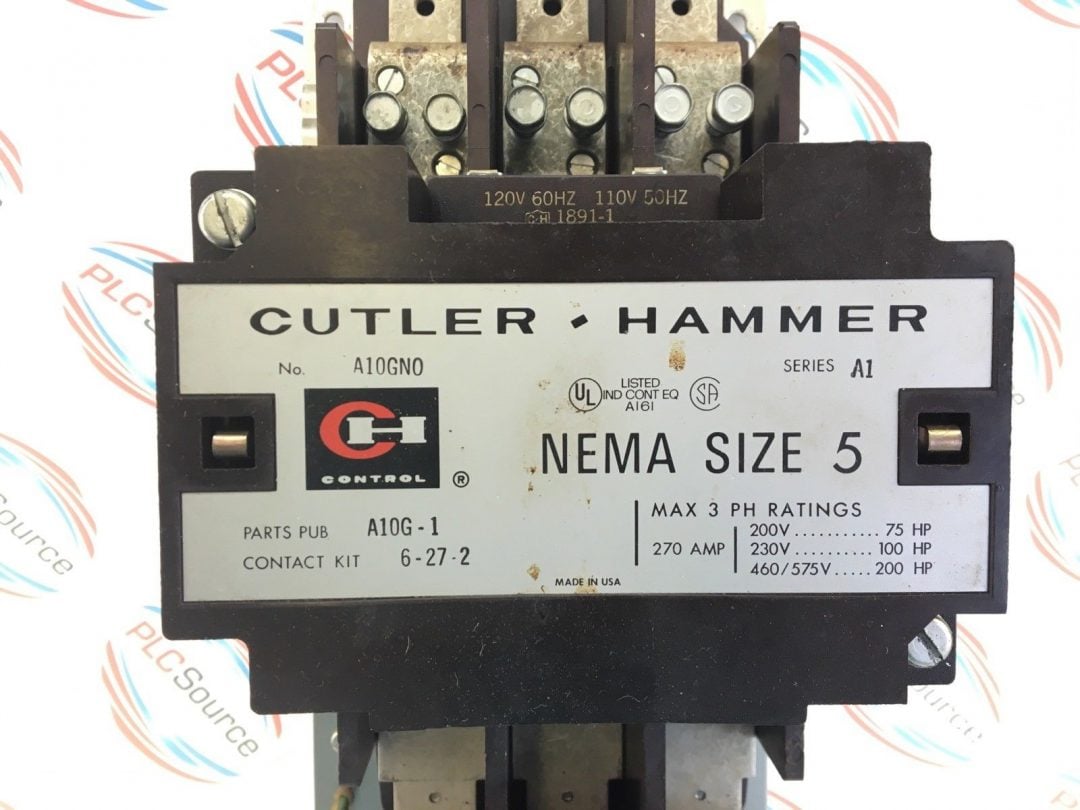 CUTLER HAMMER A10GNO SIZE 5 SERIESA1 3PHASE STARTER CONTACTOR (B9)