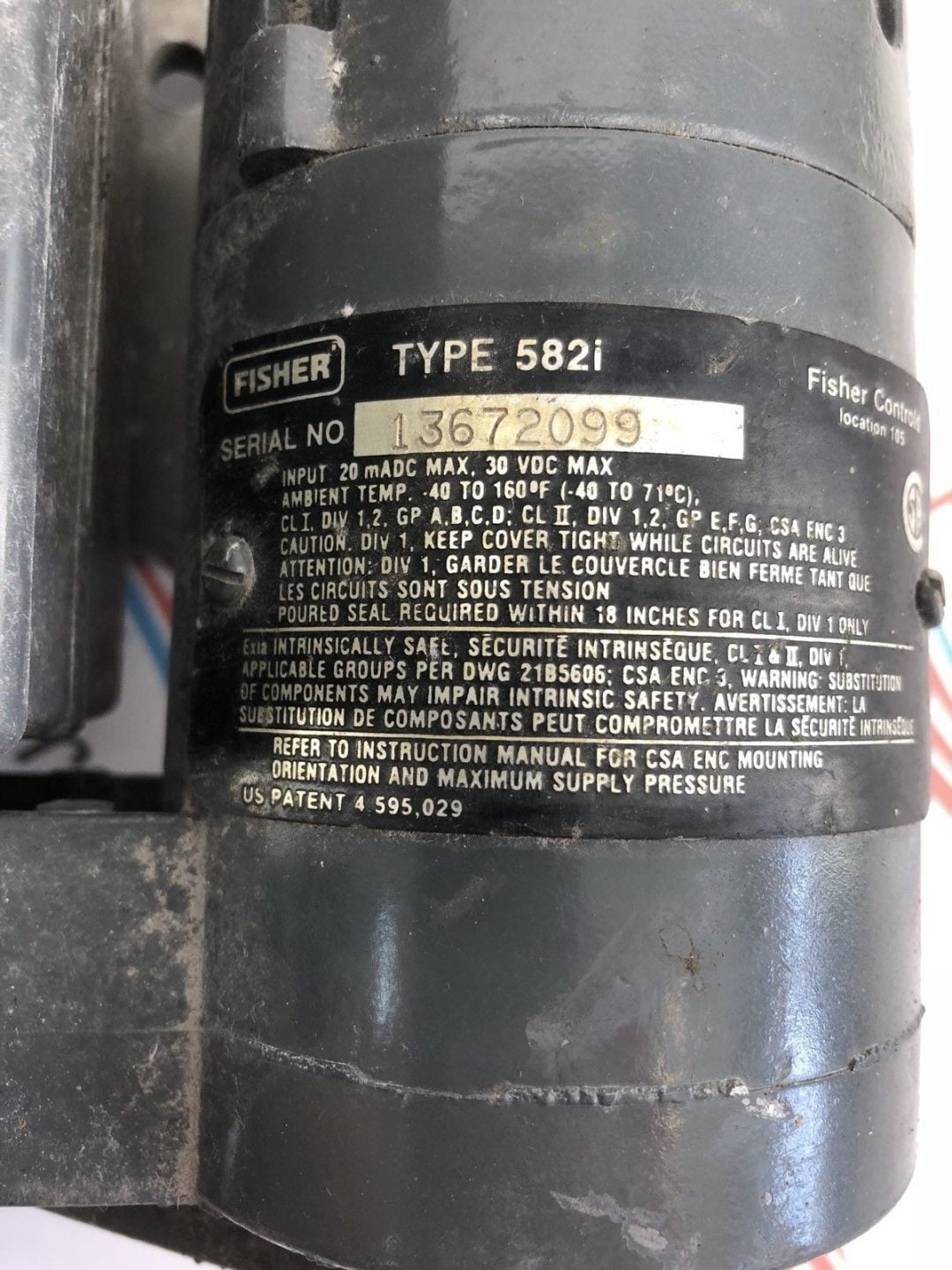 FISHER TYPE 582I CONTROL AIR INC. TYPE 300 PRESSURE REGULATOR