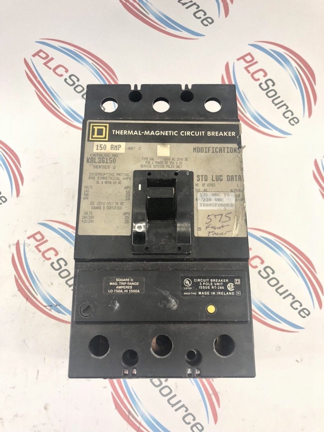 SQUARE D KAL36150 150A 3POLE THERMAL MAGNETIC CIRCUIT BREAKER