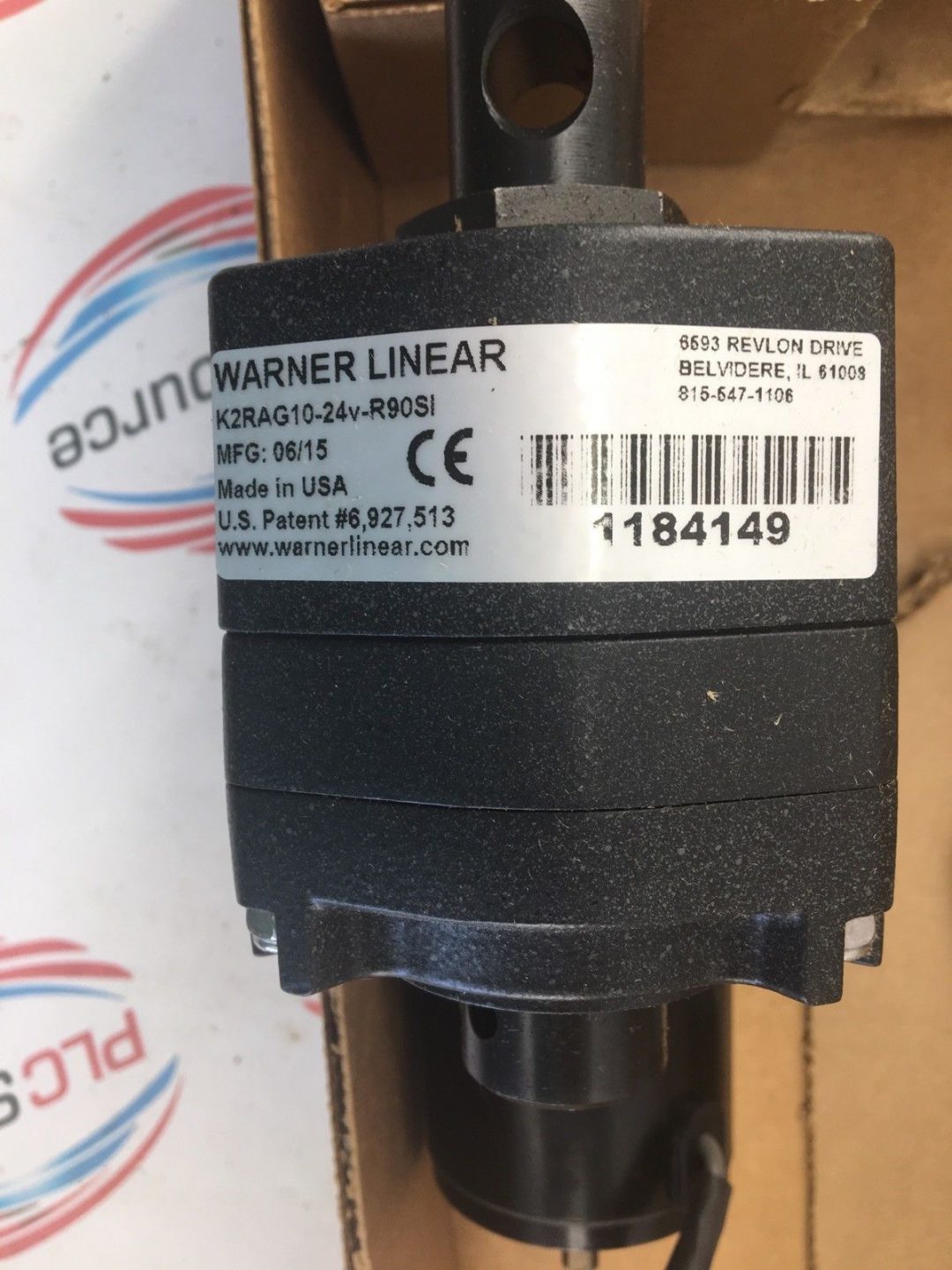 WARNER LINEAR K2RAG10-24V-R90SI LINE ACTUATOR